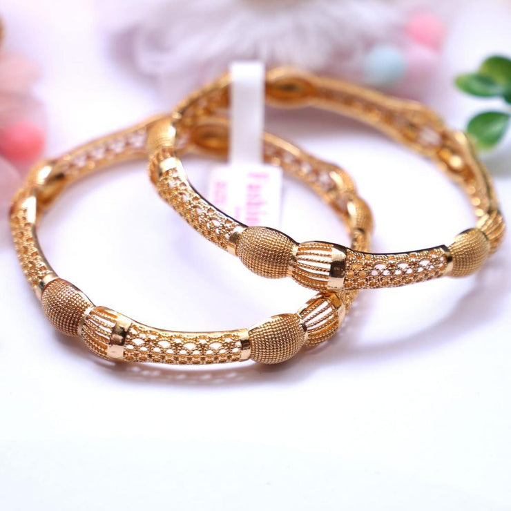 2 pc gold plated indian kara bangle