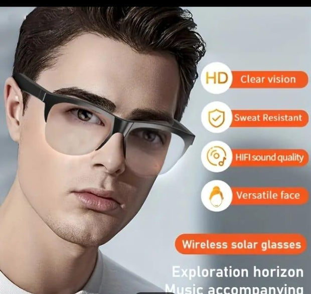 Multifunctional Smart Glasess V5.3,wirless hd clear vision eye touch control recehargable First time in pakistan ramzan offer